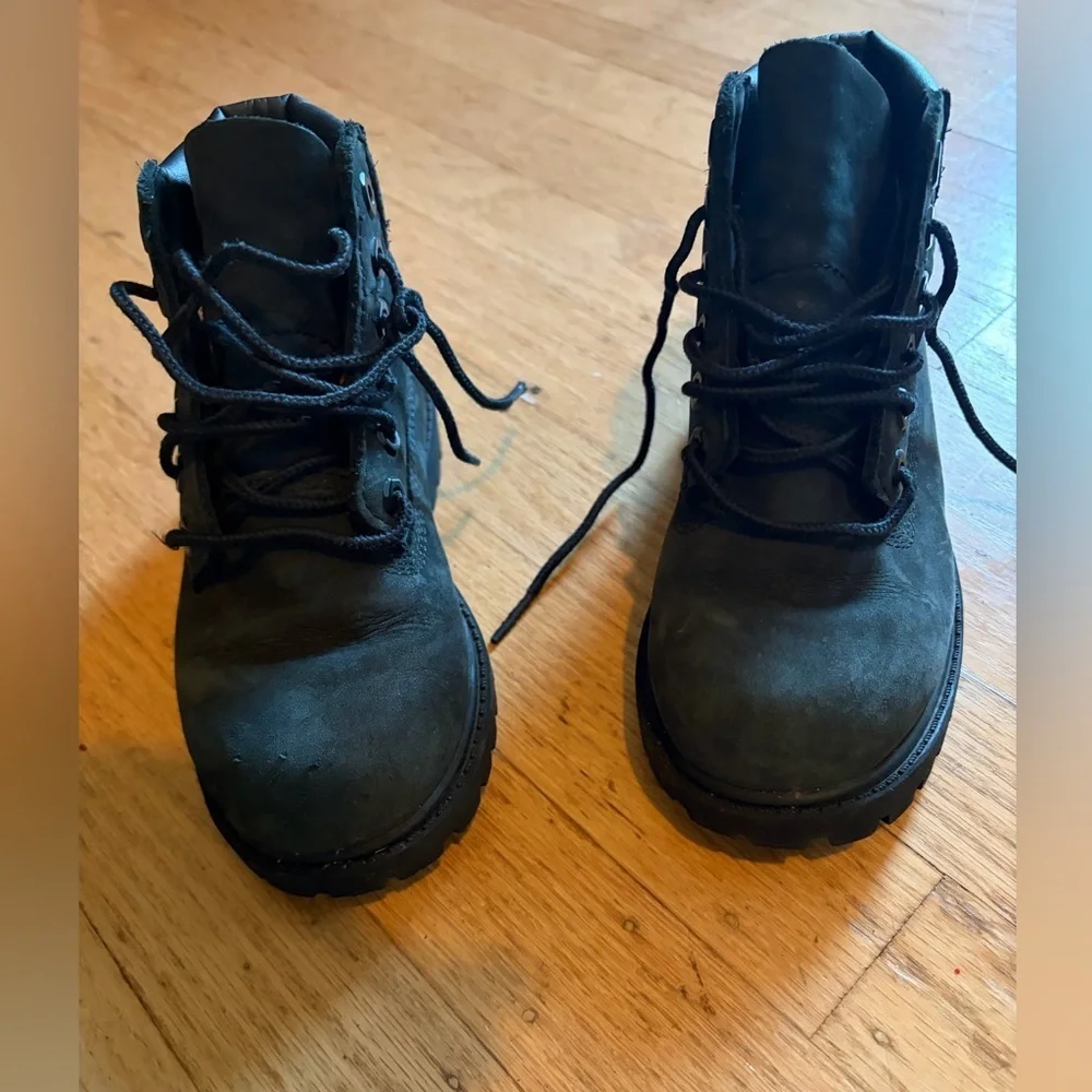 Toddler Timberland Nubuck waterproof black boots